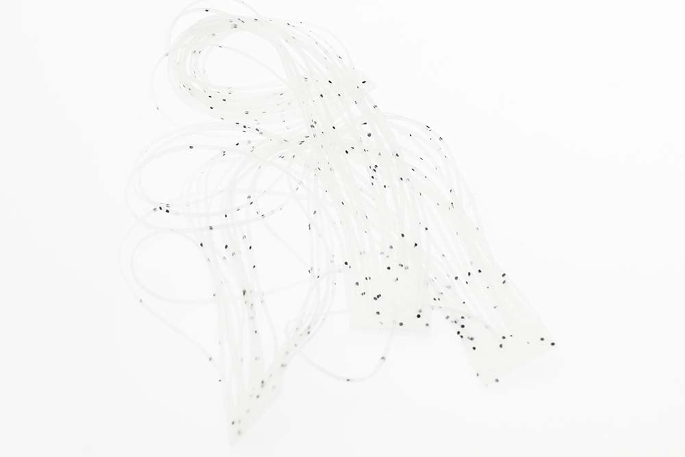 Round Rubber Legs - Clear with specks