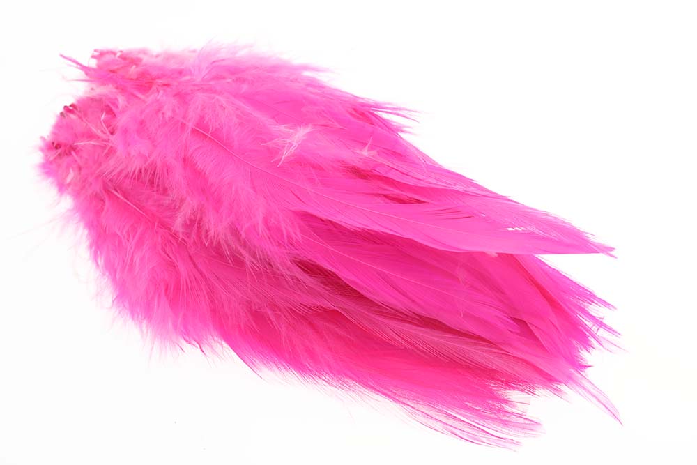 Strung Rooster Saddle Long - Fl.Pink