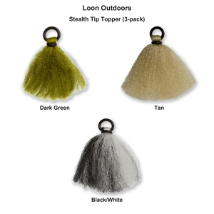 Du tilføjede <b><u>Loon Outdoors Stealth Tip Topper (3-pack)</u></b> til kurven.