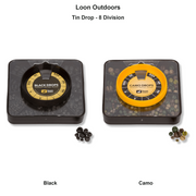Farveoversigt – Loon Outdoors Tin Drop - 8 Division