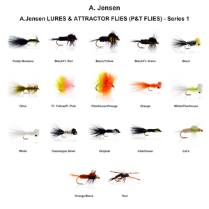 A.Jensen LURES & ATTRACTOR FLIES (P&T FLIES) - Series 1