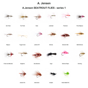 Farveoversigt – A.Jensen SEATROUT FLIES - series 1