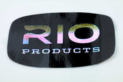 RIO Sticker - Big Oval Black/Rainbow 18 x 11 cm