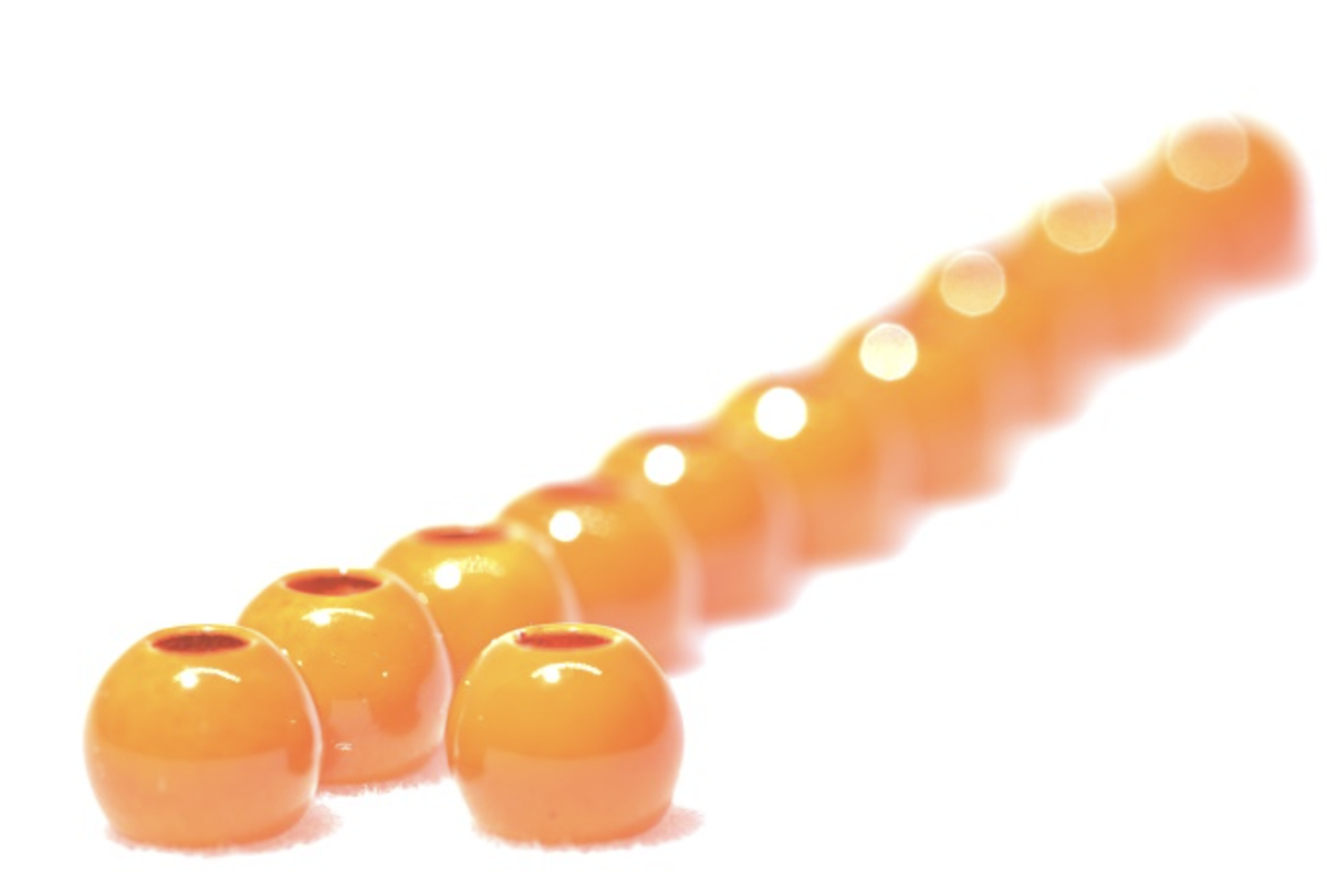 Futurefly Brass Beads - Fl. Orange
