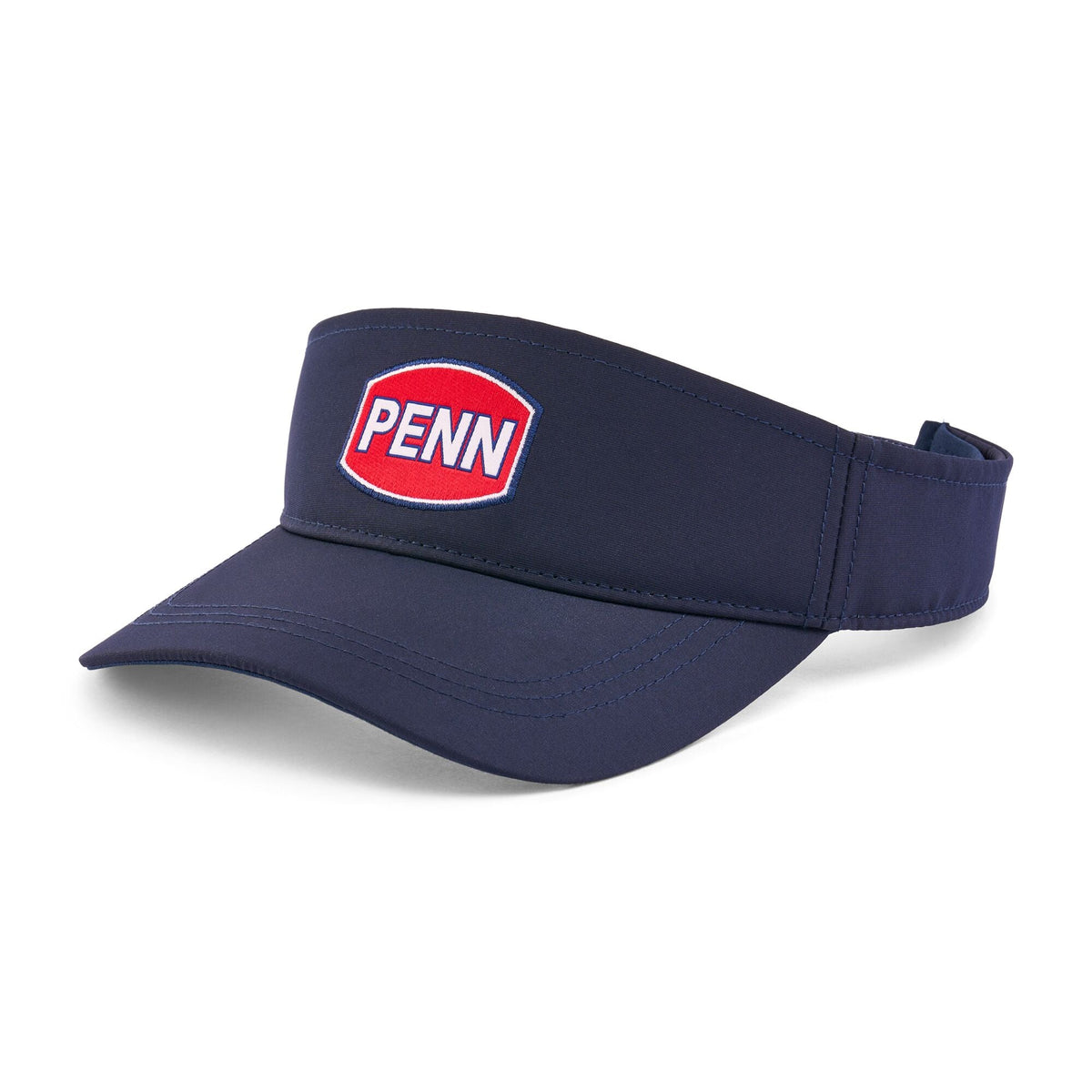 PENN Performance Sport Cap i marineblå med åben top, buet skygge og PENN-logo.